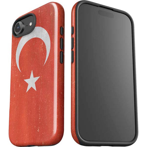 Turkish Flag Distressed iPhone 16e Impact Case