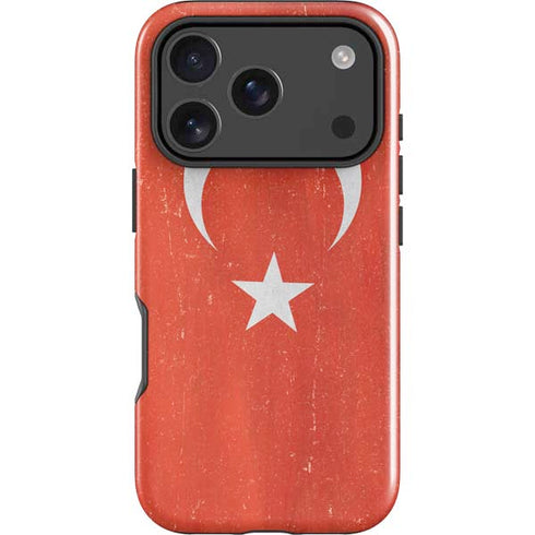 Turkish Flag Distressed iPhone 18 Pro Max Impact Case