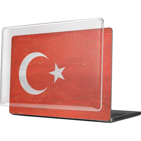 Turkish Flag Distressed MacBook Pro 14in (2021-24) Case plus Skin