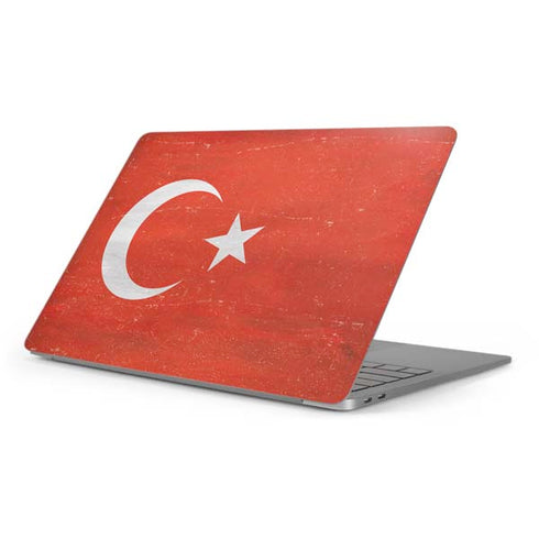 Turkish Flag Distressed Apple MacBook Pro 16-inch Skin