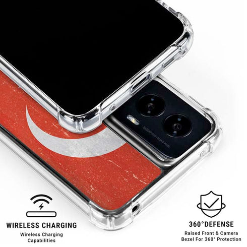 Turkish Flag Distressed Moto G Power 5G (2024) Clear Case