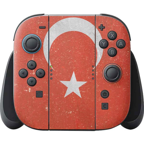 Turkish Flag Distressed Nintendo Switch 2 (2025) Joy-Con Controller Skin
