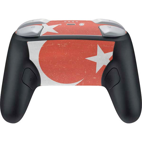 Turkish Flag Distressed Nintendo Switch 2 (2025) Pro Controller Skin