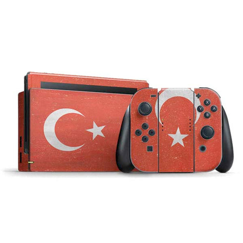 Turkish Flag Distressed Nintendo Skins