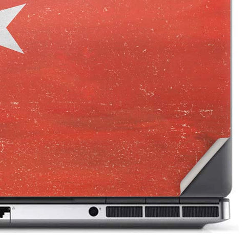 Turkish Flag Distressed Dell Precision Skin