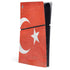 Turkish Flag Distressed PS5 Slim Digital Edition Console Skin