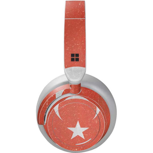 Turkish Flag Distressed Surface Headphones Skin
