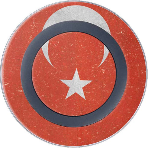 Turkish Flag Distressed Wireless Charger Skin