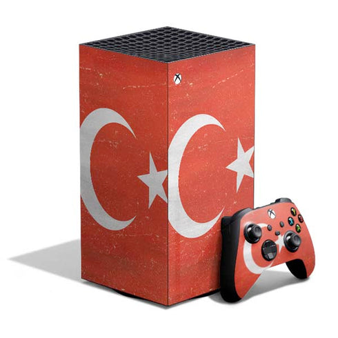 Turkish Flag Distressed XBox Series X Digital Edition Bundle Skin