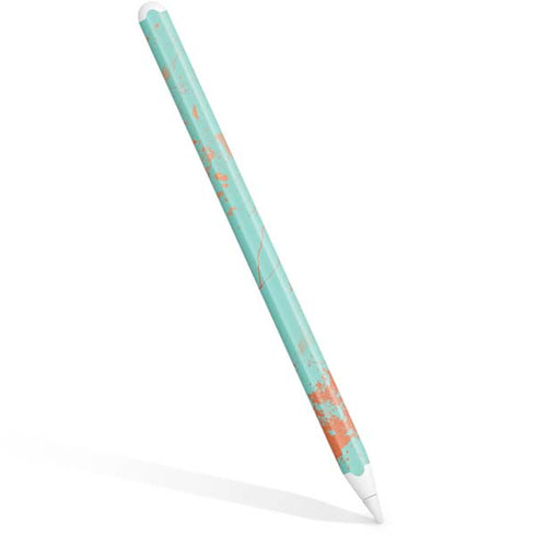 Turquoise and Orange Marble Apple Pencil (2nd Gen 2019) Skin
