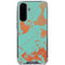Turquoise and Orange Marble Galaxy A36 5G Clear Case