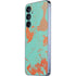 Turquoise and Orange Marble Galaxy A55 5G Skin