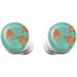 Turquoise and Orange Marble Galaxy Buds Plus Skin
