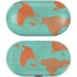Turquoise and Orange Marble Galaxy Buds Skin