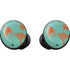 Turquoise and Orange Marble Galaxy Buds Skin