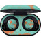 Turquoise and Orange Marble Galaxy Buds Skin