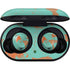 Turquoise and Orange Marble Galaxy Buds Skin