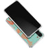 Turquoise and Orange Marble Galaxy S24 FE Clear Case