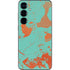 Turquoise and Orange Marble Galaxy S24 Skin