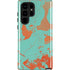 Turquoise and Orange Marble Galaxy S25 Ultra Impact Case