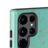 Turquoise and Orange Marble Galaxy S25 Ultra Impact Case