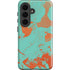 Turquoise and Orange Marble Galaxy S26 Impact Case