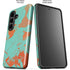Turquoise and Orange Marble Galaxy S26 Impact Case