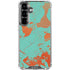 Turquoise and Orange Marble Galaxy S26 Plus Clear Case