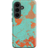 Turquoise and Orange Marble Galaxy S26 Plus Impact Case