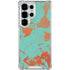 Turquoise and Orange Marble Galaxy S26 Ultra Clear Case
