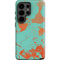 Turquoise and Orange Marble Galaxy S26 Ultra Impact Case