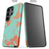 Turquoise and Orange Marble Galaxy S26 Ultra Impact Case