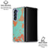 Turquoise and Orange Marble Galaxy Z Fold7 Clear Case