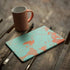 Turquoise and Orange Marble iPad Skins