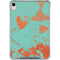 Turquoise and Orange Marble iPad 11th Gen (2025) Clear Case