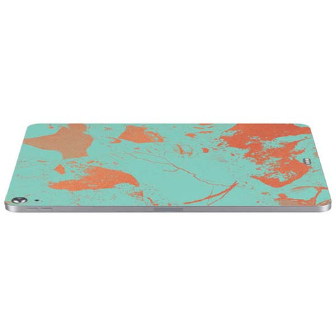 Turquoise and Orange Marble Apple iPad Air Skin