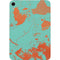 Turquoise and Orange Marble Apple iPad Mini Skin
