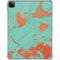 Turquoise and Orange Marble iPad Pro 11in (2024) Clear Case