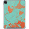 Turquoise and Orange Marble iPad Cases