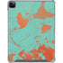 Turquoise and Orange Marble iPad Cases