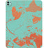 Turquoise and Orange Marble iPad Pro 13in M4 (2024) Skin