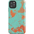 Turquoise and Orange Marble iPhone Cases