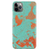 Turquoise and Orange Marble iPhone Cases