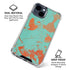 Turquoise and Orange Marble iPhone 15 Clear Case