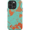 Turquoise and Orange Marble iPhone 15 Pro Impact Case