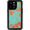 Turquoise and Orange Marble iPhone 15 Pro Waterproof Case