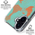 Turquoise and Orange Marble iPhone 16 Clear Case