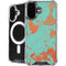 Turquoise and Orange Marble iPhone 16 MagSafe Case
