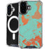 Turquoise and Orange Marble iPhone 16 MagSafe Case