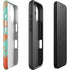 Turquoise and Orange Marble iPhone 16 Plus Impact Case